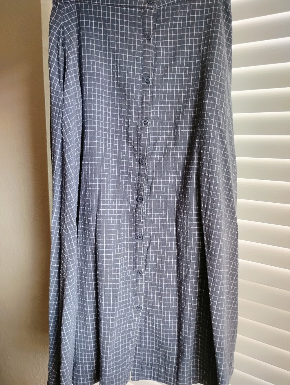 Neuflora Checkered Blue Skirt - Medium